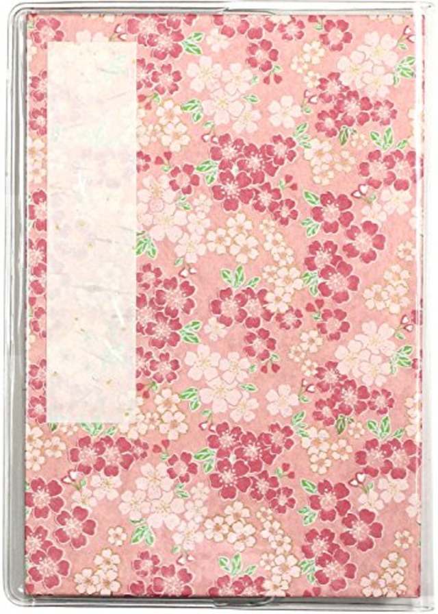 御朱印帳 集印帳 友禅柄 4054-1 カバー付き 160×109mm 蛇腹式 24折 M002-030