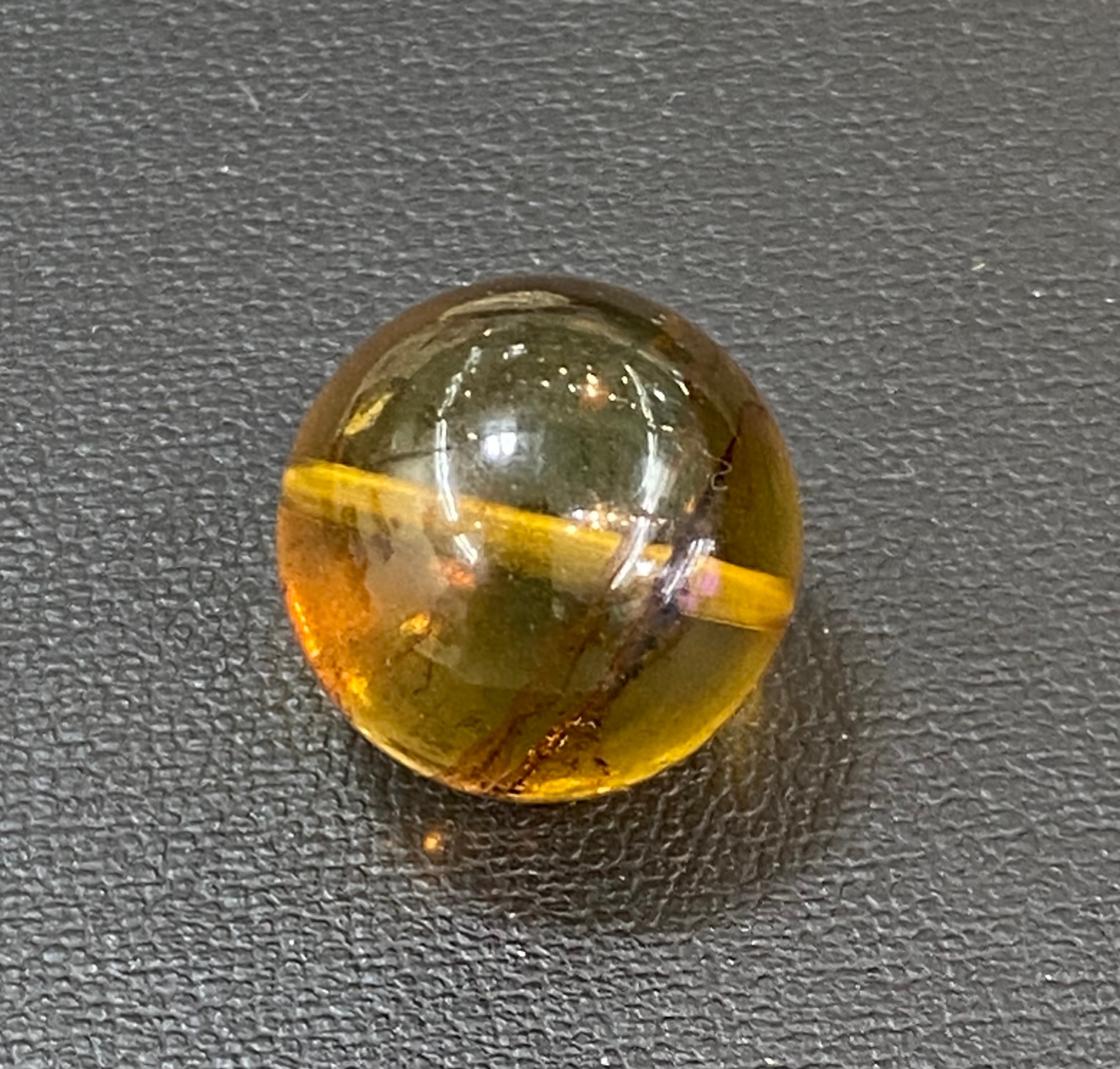 高品質 天然ブルーアンバー 無処理 ドミニカ産 粒売り 17.9mm | 水晶