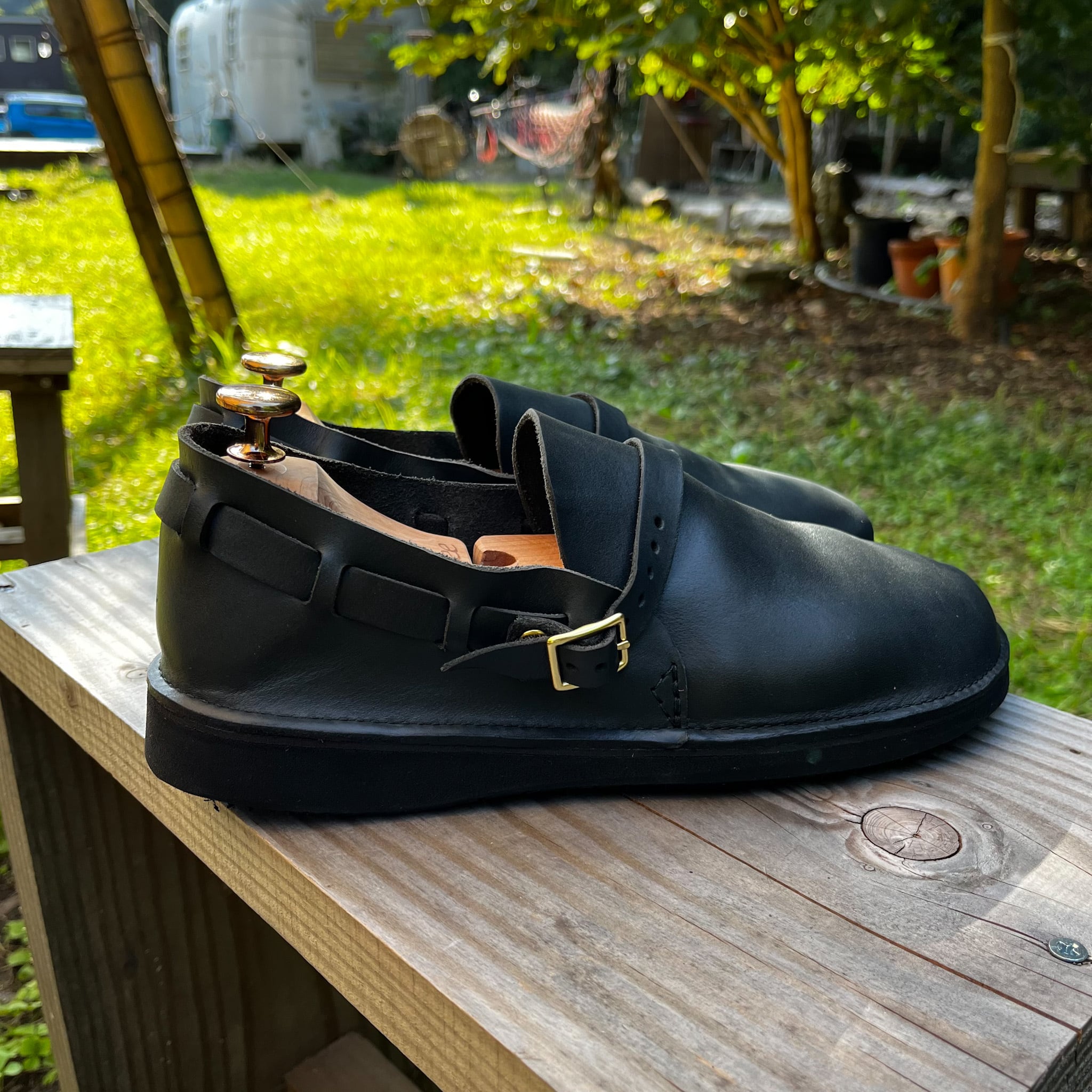 新品】AURORA SHOES MENS MIDDLE ENGLISH Made in USA 8H NAVY