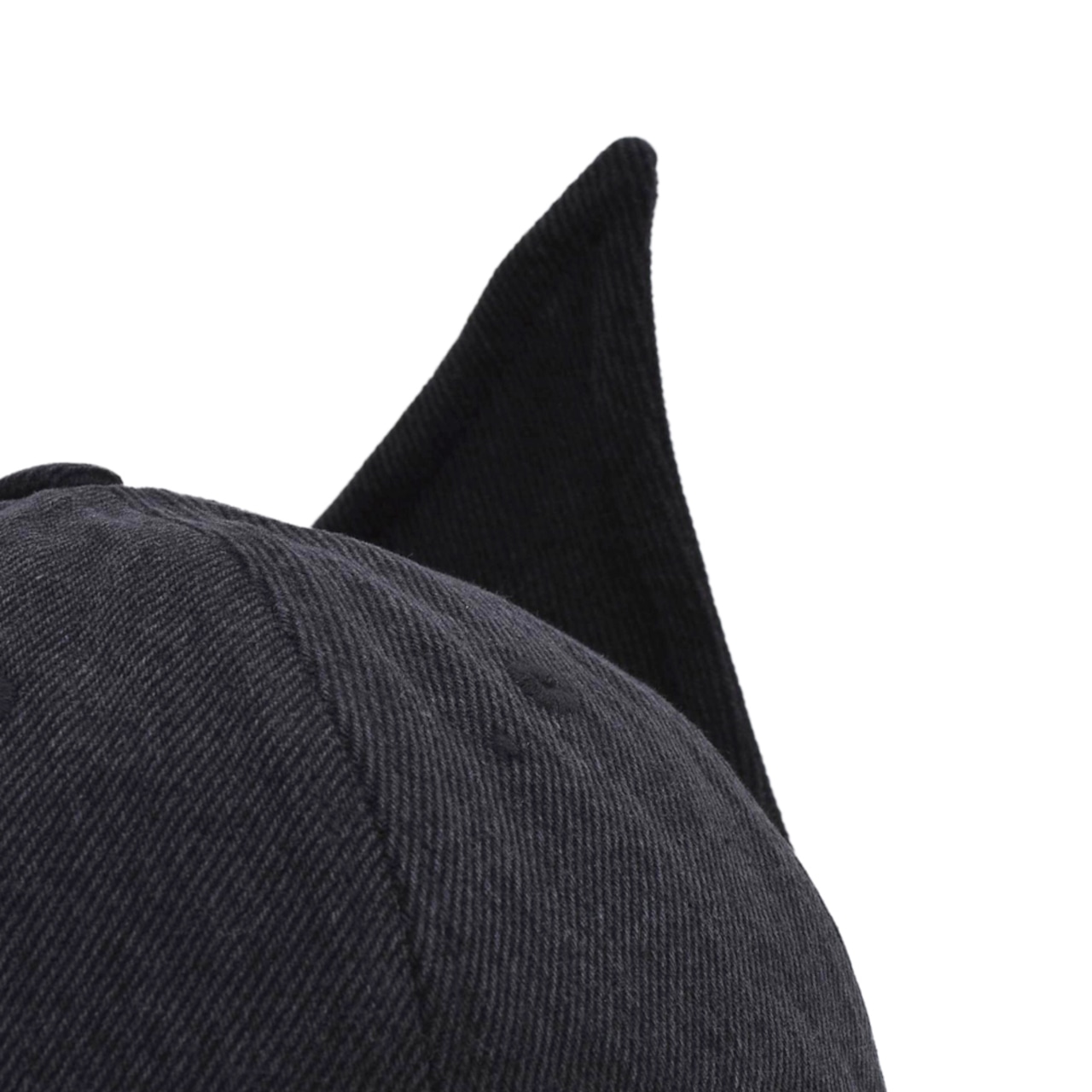 【Feng Chen Wang】Black Washed denim Cat earflap Baseball - 11