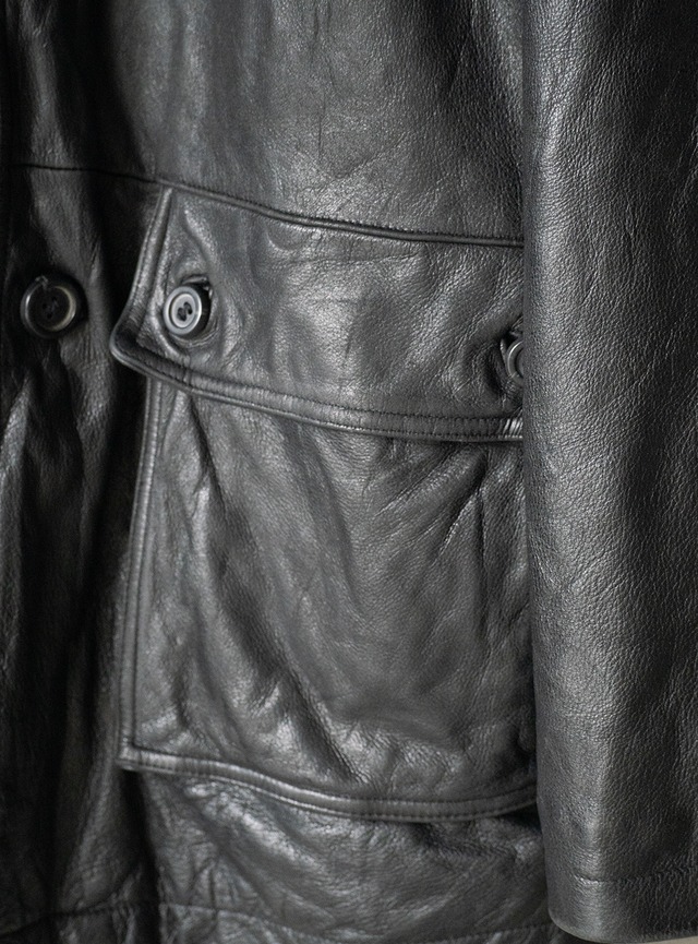 "DANIER" 1990s Leather car coat