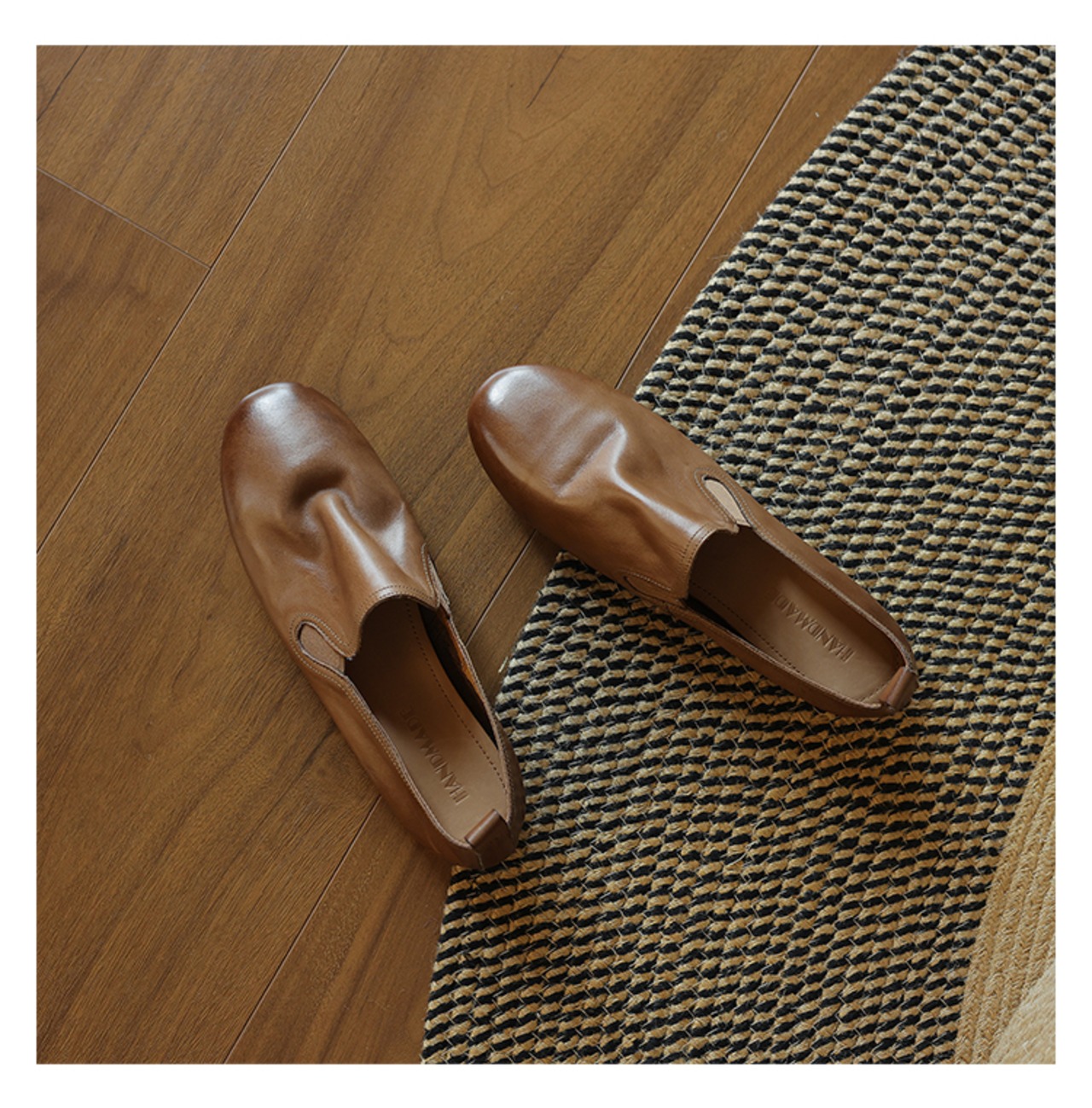 ソフトレザー スリッポン フラットシューズ 3color  W10409