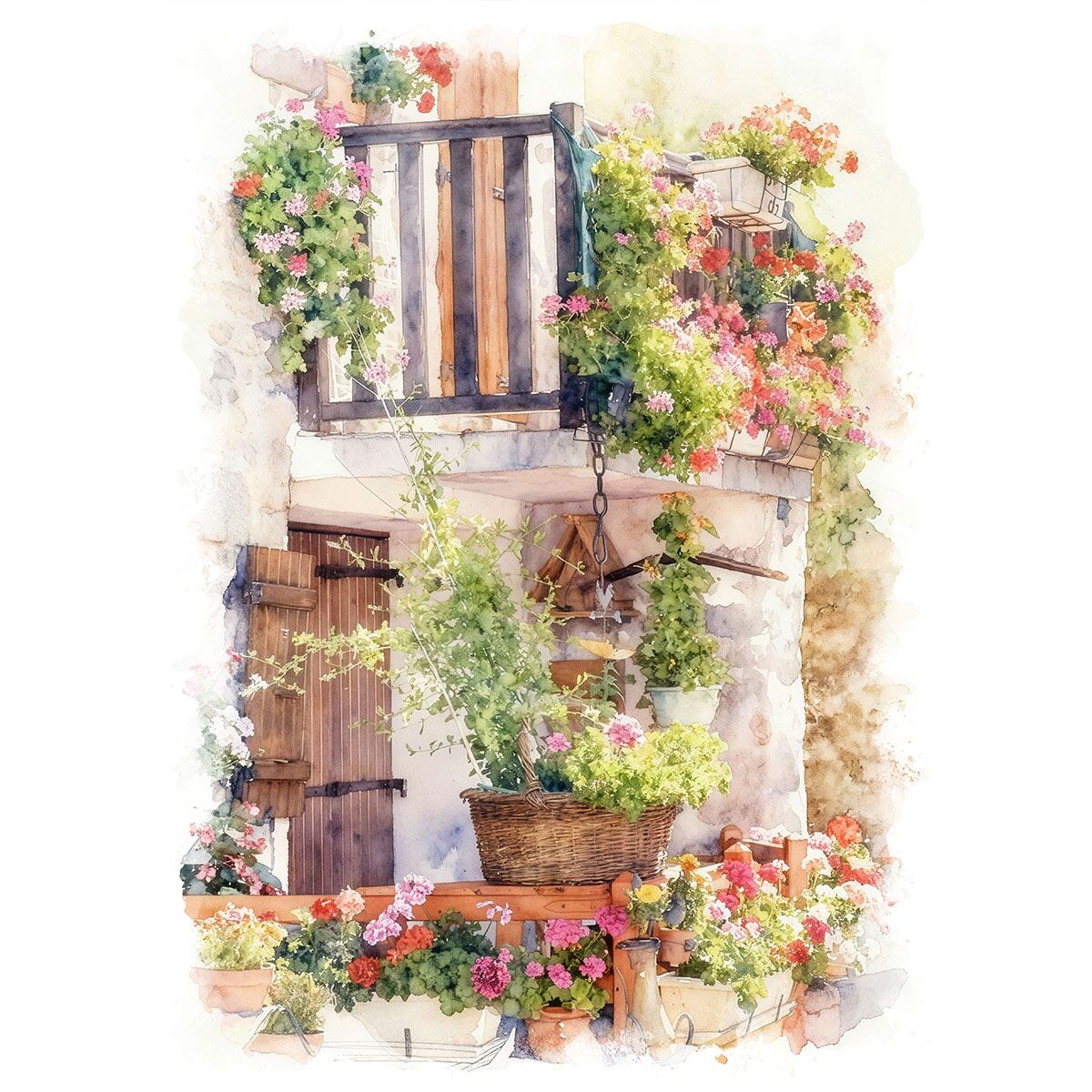 絵画 フランス 風景画(街並み) アルザス地方の古い町並み インテリア