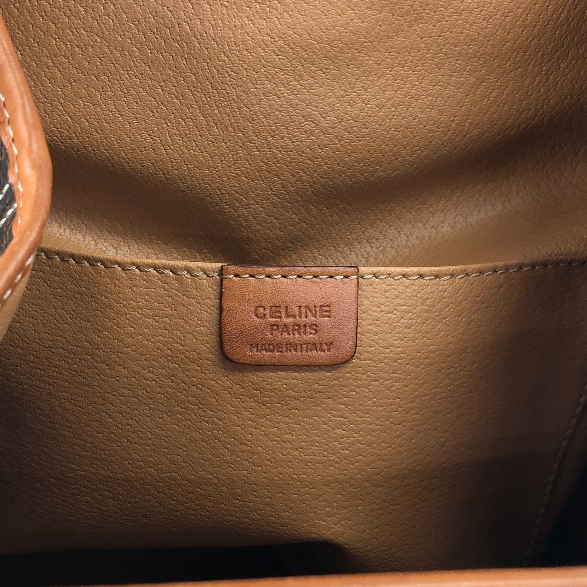 CELINE セリーヌ バックパック ブラウン マカダム PVC フラップ