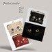 ☆送料無料☆猫ちゃん二つ折り　がま口財布　顔刺繍　ネコ雑貨　小銭入れあり　カード収納　天赦日　開運　金運　PAJ0020