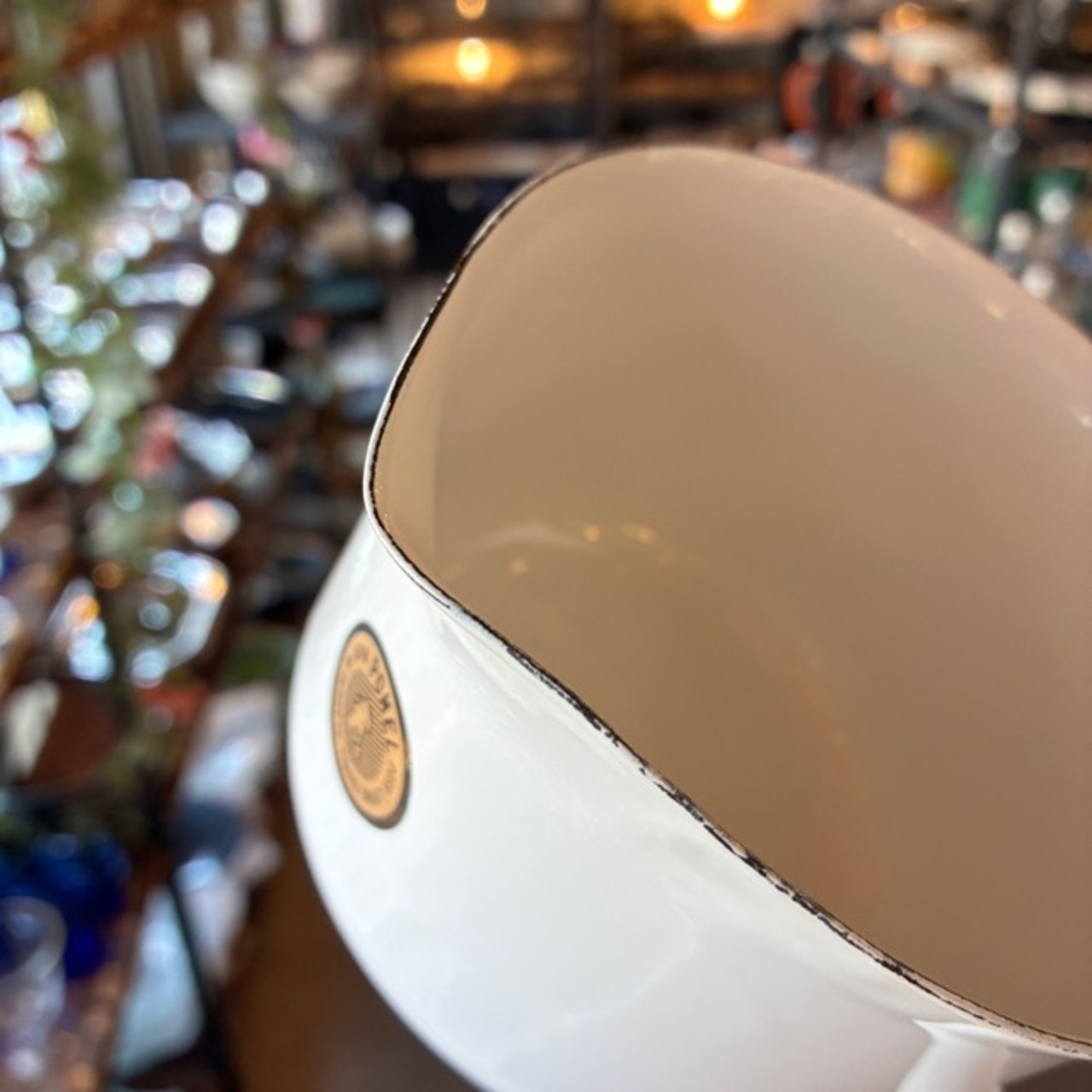 POMEL White milk pan / ホーロー ミルクパン ホワイト 白 シンプル コンパクト 片手鍋 ウッド キッチン雑貨 調理器具 鍋 牛乳 小さめ ギフト プレゼント