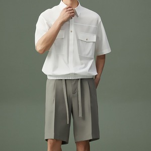 フラップポケットシャツトップス　MT0110015