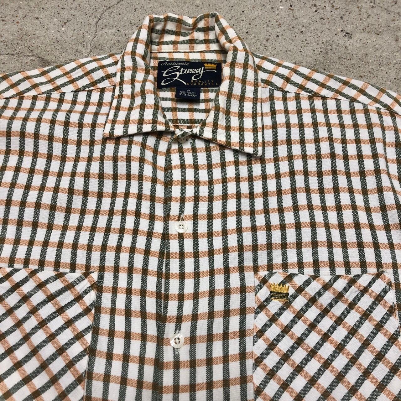 90s~00s 紺タグold stussy 半袖シャツ