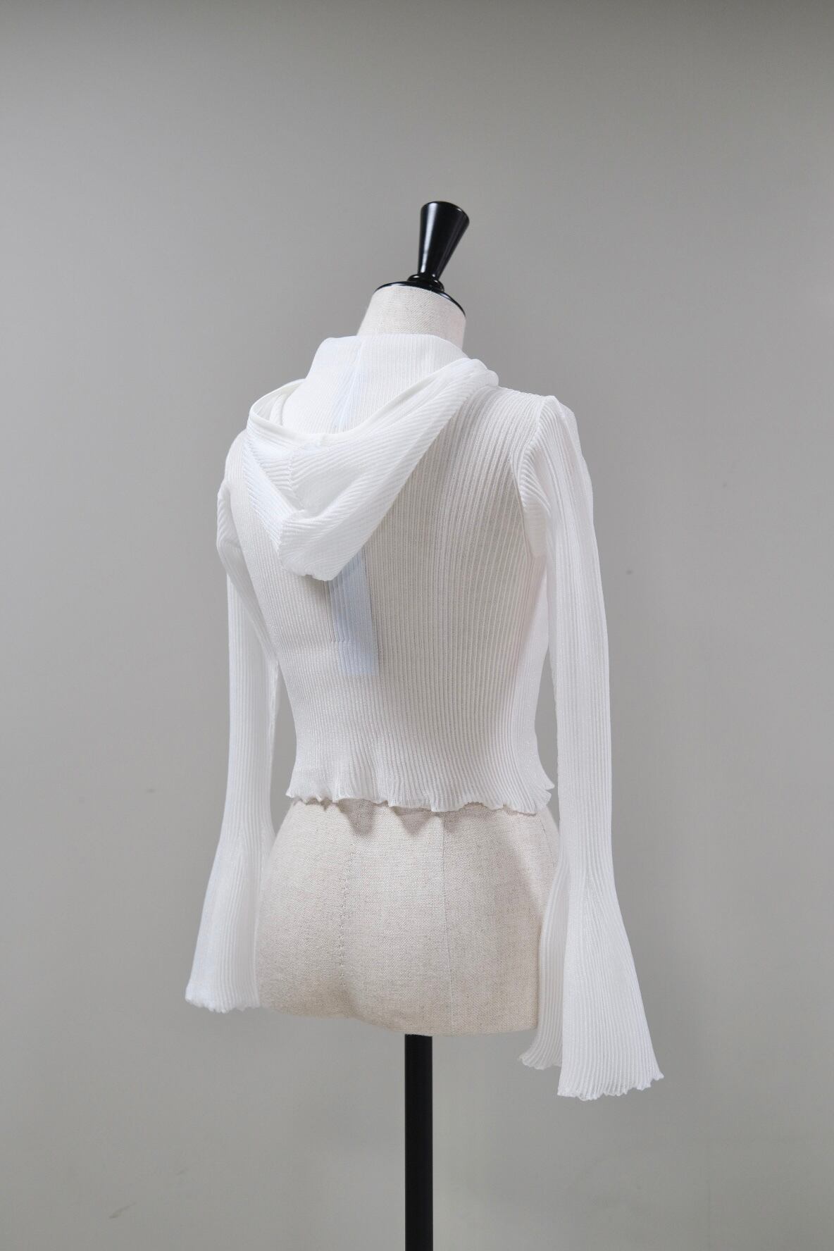CFCL】HYPHA LUCENT GLITTER HOODIE JACKET -WHITE OPAL- | loop