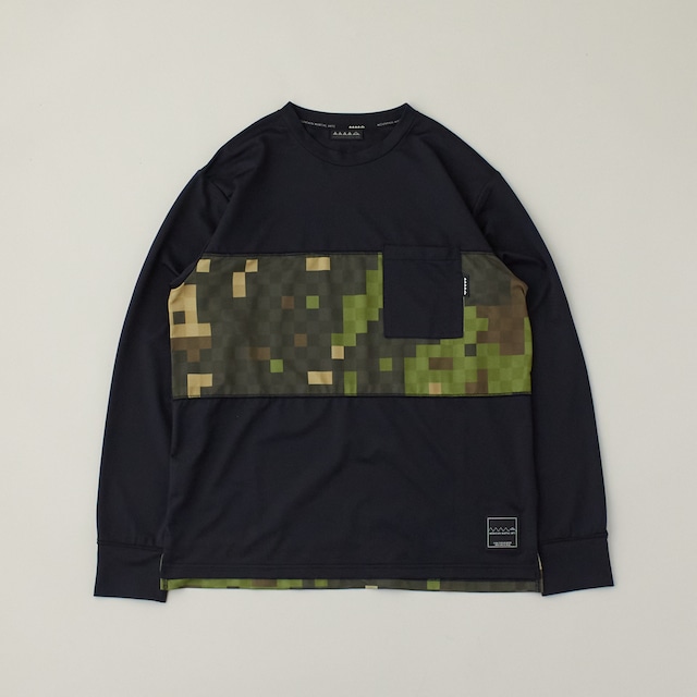 MMA マウンテンマーシャルアーツ MMA Panel Long Sleeve Pocket Tee- Black