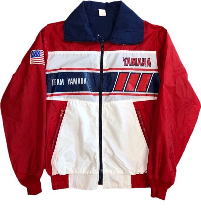海外限定】 USヤマハ ジャンバー青 インナー付 取り外し可能 当時物