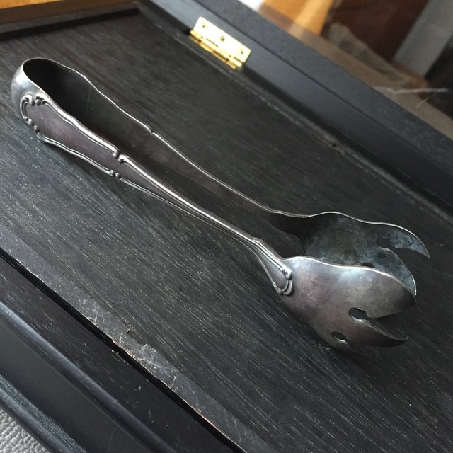 Antique Silver Ice Tongs
