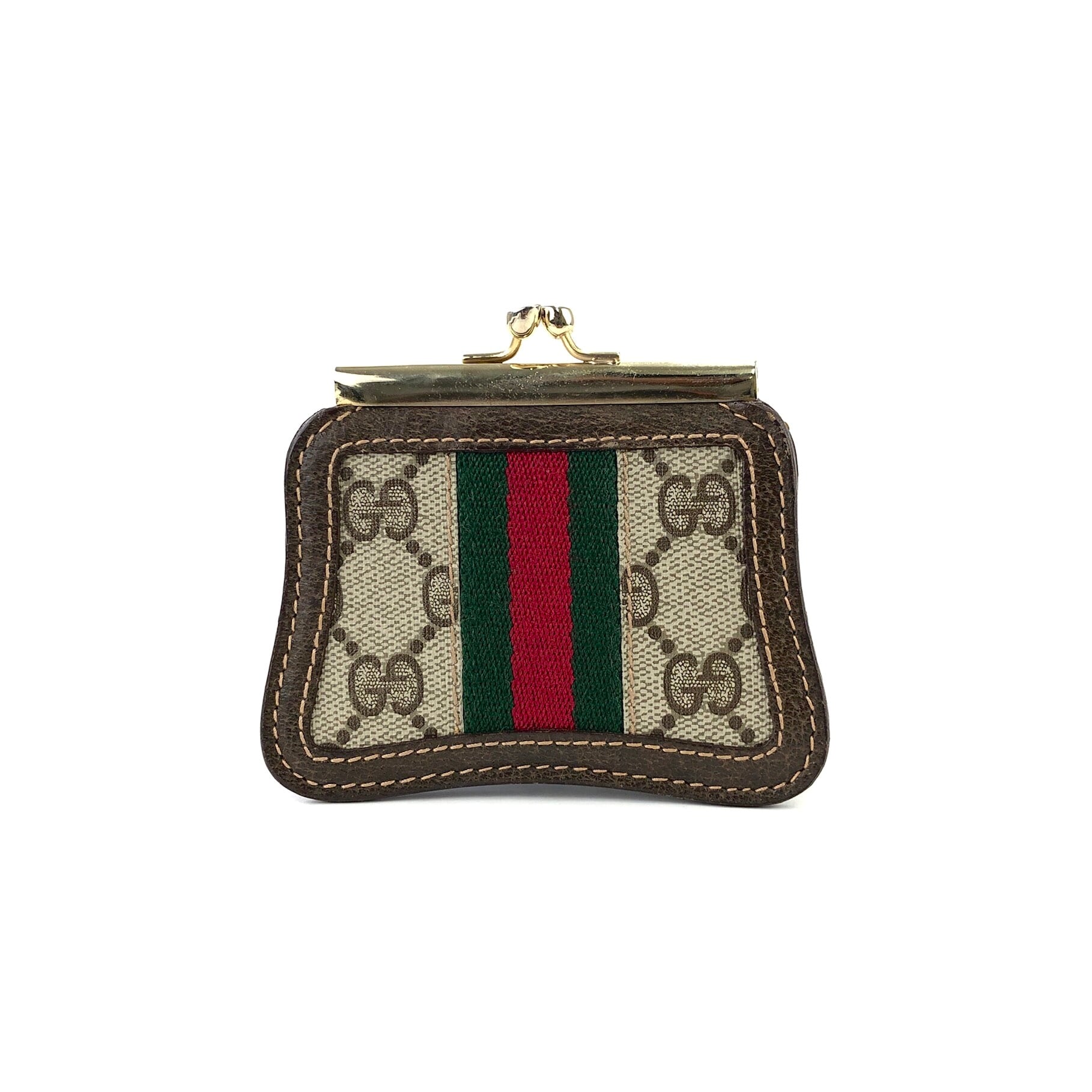 GUCCI グッチ シェリーライン GG がま口 財布 コインケース ベージュ vintage ヴィンテージ オールドグッチ 6f648x | VintageShop solo powered by BASE