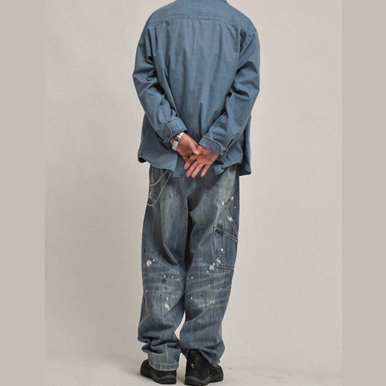 ペイントスプラッシュ・ワイドデニム N3604 - 6