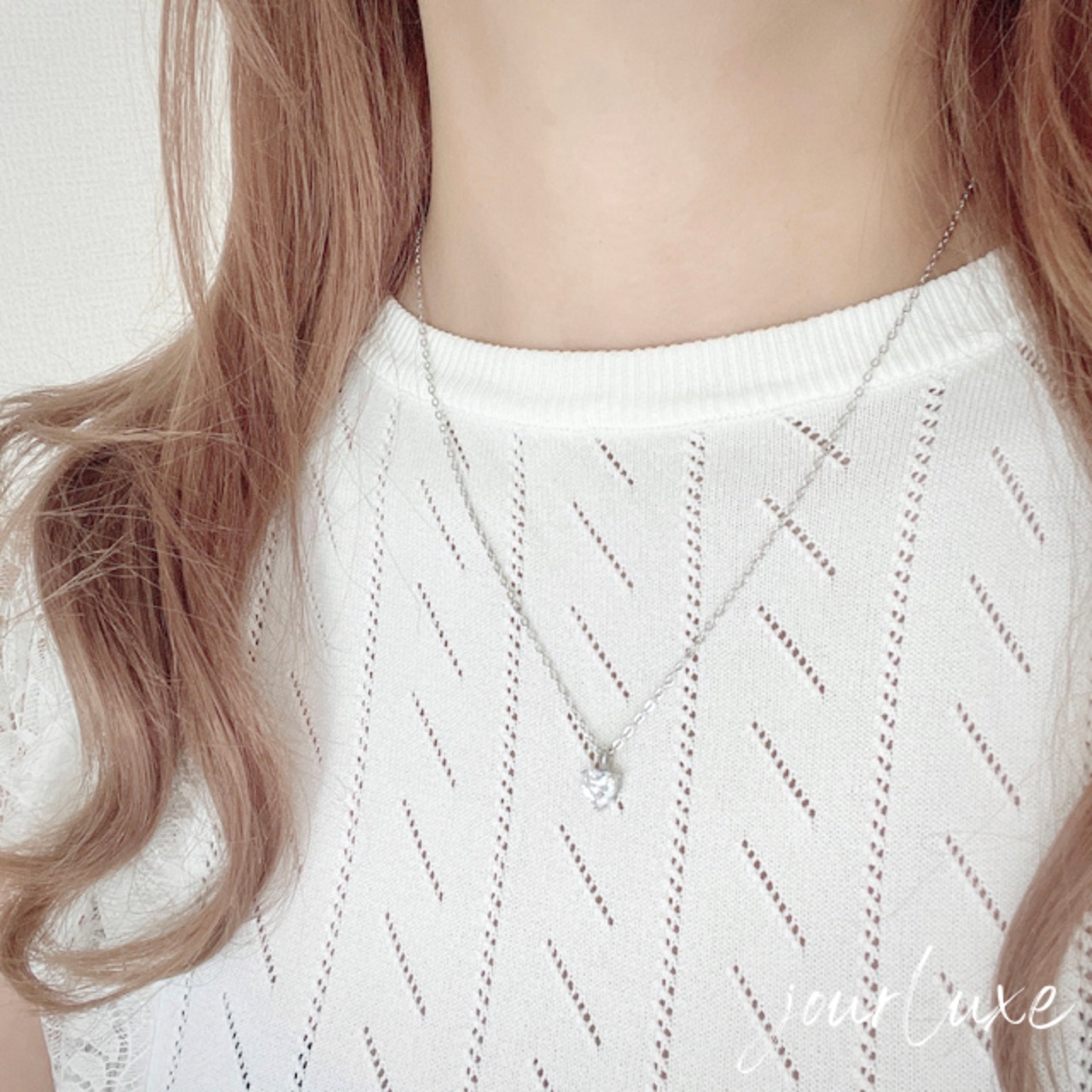 heart zirconia necklace #N1012