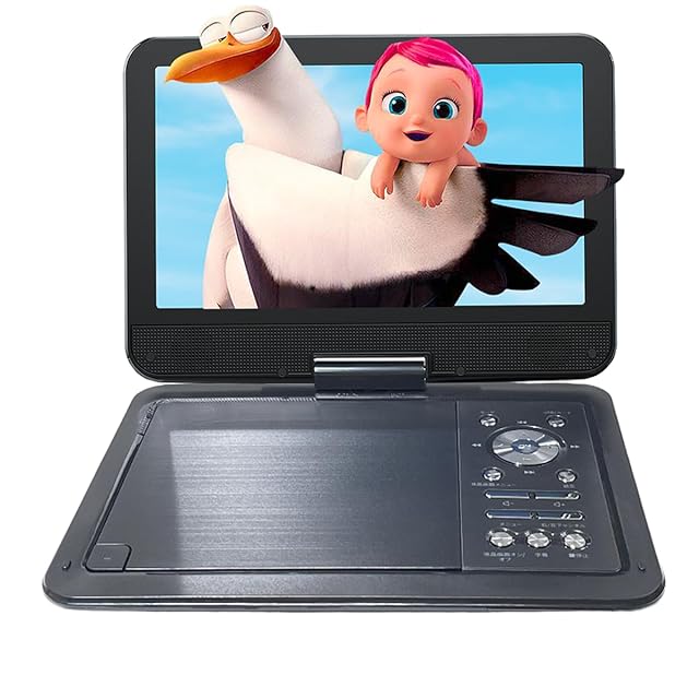 Surfola ポータブルDVDプレーヤー 12.5型 10.5インチ液晶 4~5時間再生