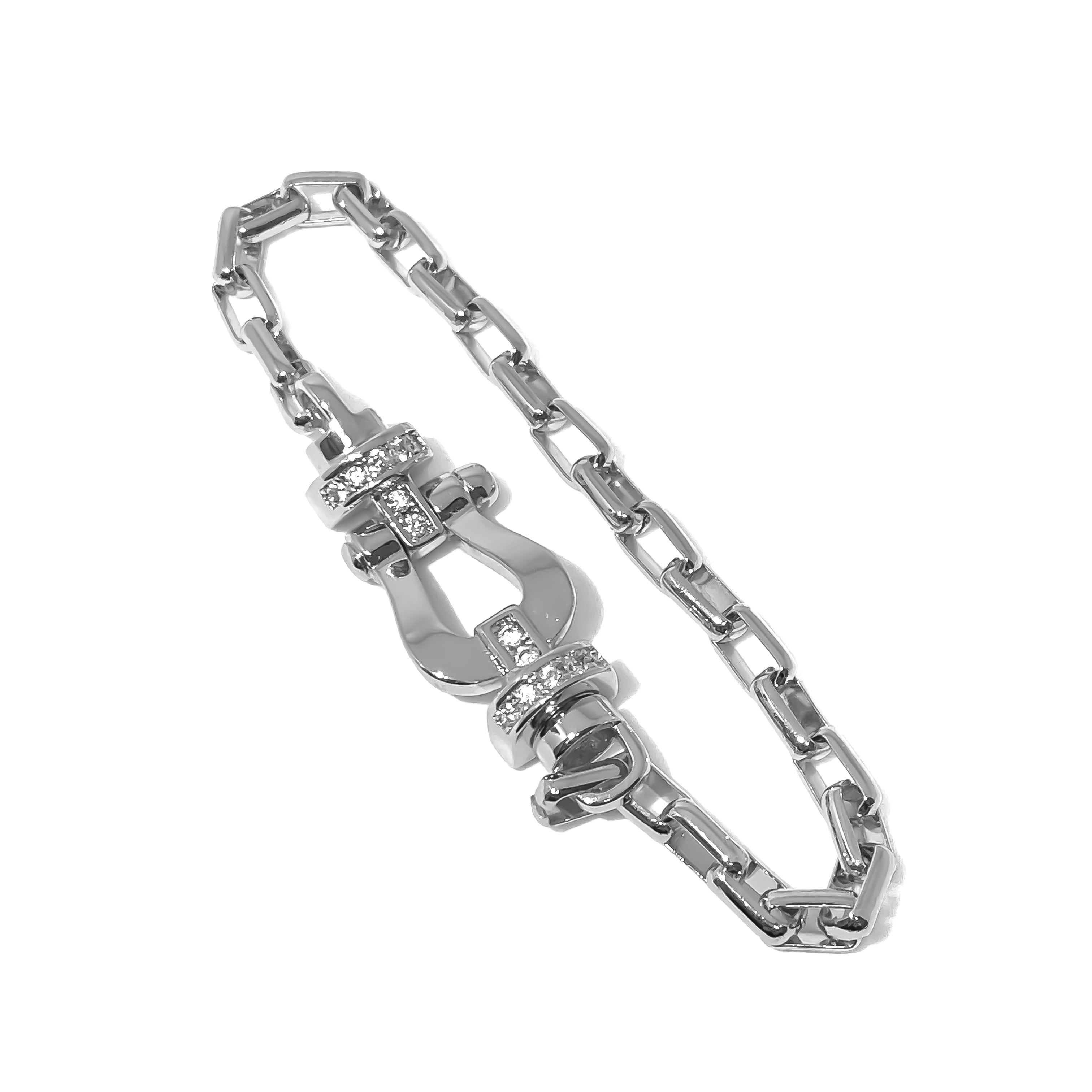 18ksp horseshoe chain bangle【SILVER】#b02 | CELINA