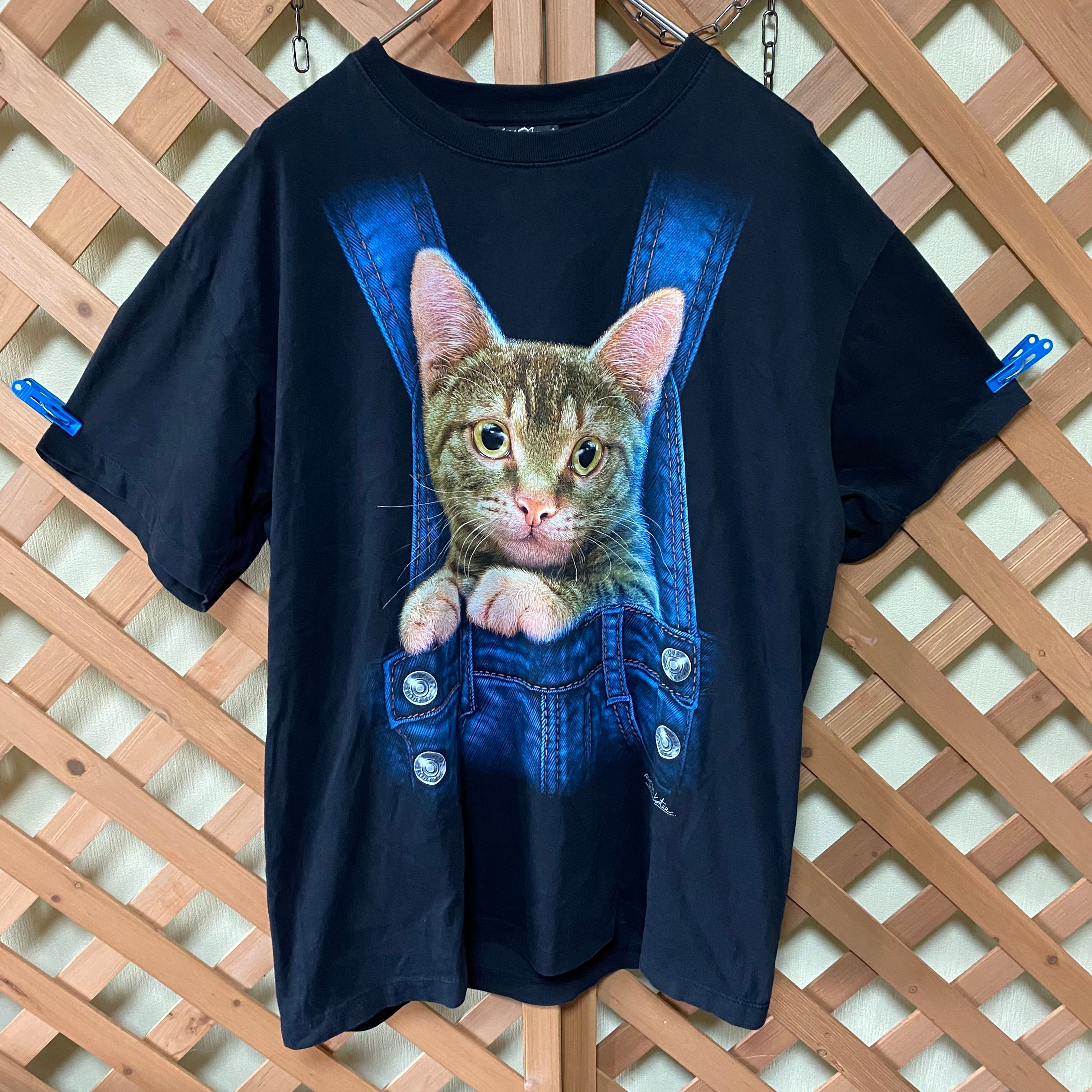 90s　チャンピオン　Tシャツ　青刺繍タグ　ポケット付き　ブラック　ランタグ