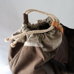 【Deadstock Item】バックパック / Top-flap Draw Backpack/ ブラウン×カーキブラウン・ボトム