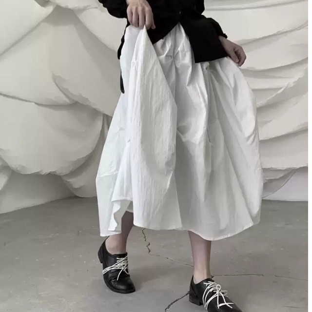 girly irregular puffy skirt 【2color】0435