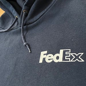 【FedEx】企業系 企業ロゴ ワンポイントロゴ バックプリント パーカー スウェット プルオーバー フーディー XL ビッグシルエット フェデックス オフィシャル 公式 US古着