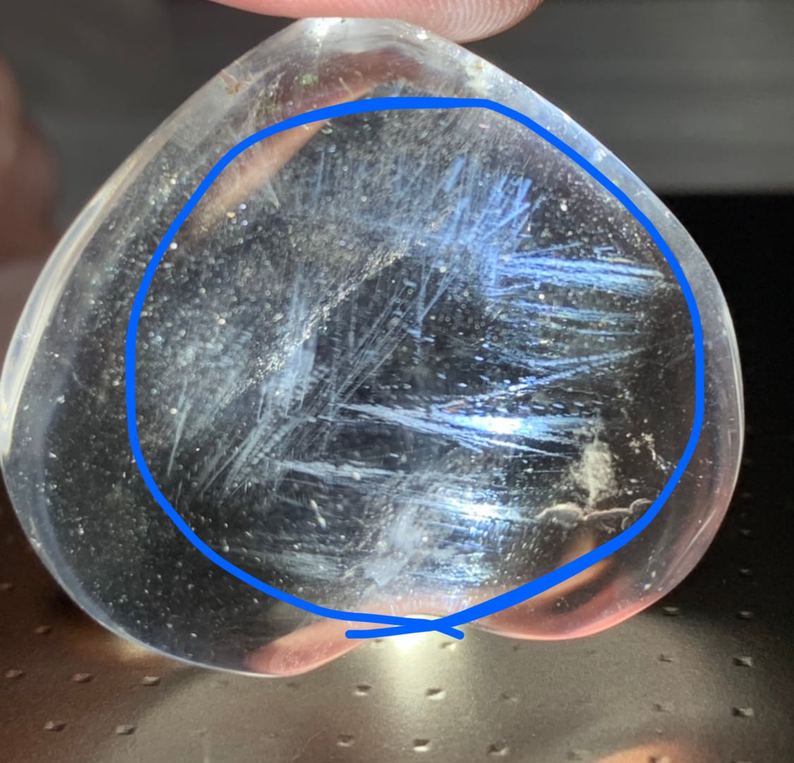 19.天使の梯子☆水晶☆エンジェルラダー 珍しいハートモチーフ