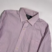 90s 00s Polo by Ralph Lauren ポロ ラルフローレン PHILIP ストライプ 長袖 ワイシャツ ドレスシャツ サイズ 41-84/ピンク×ブルー系 メンズ ビンテージ