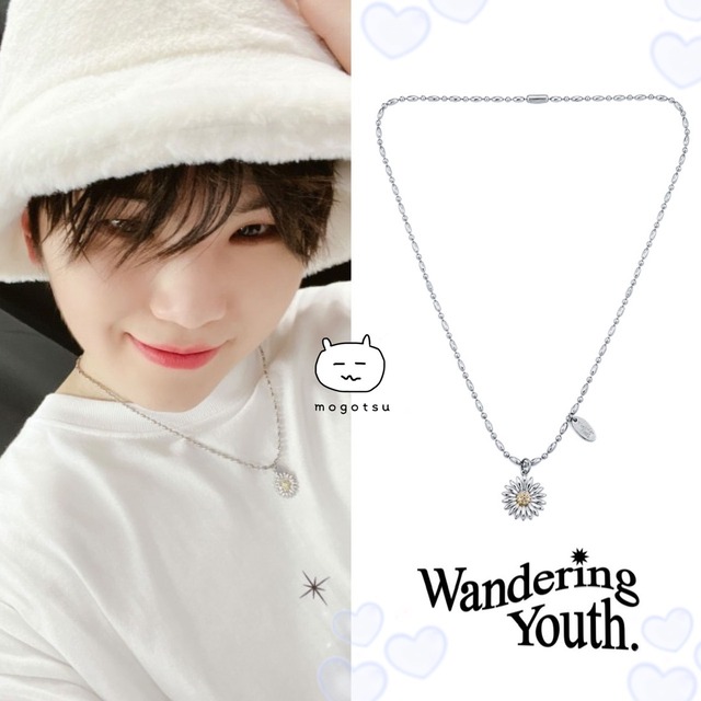★SEVENTEEN ウジ 着用！！【Wandering Youth】Daisy combi ball chain necklace