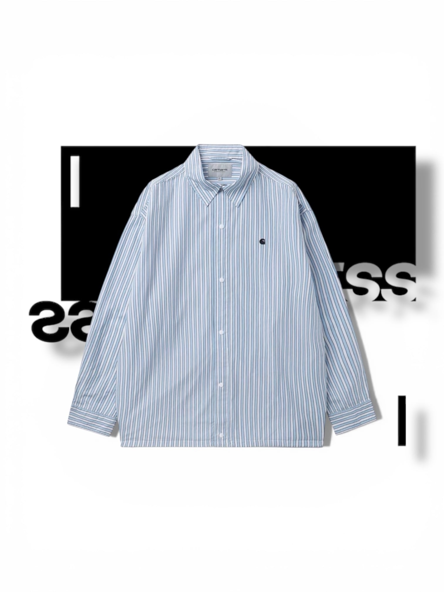 パンチブー カーハート 総柄ストライプシャツ 軽量 Carhartt WIP ストライプシャツ（ブルー） | peerless