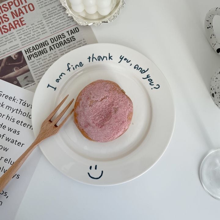 lettering smile plate / レタリング スマイル プレート お皿 おうち