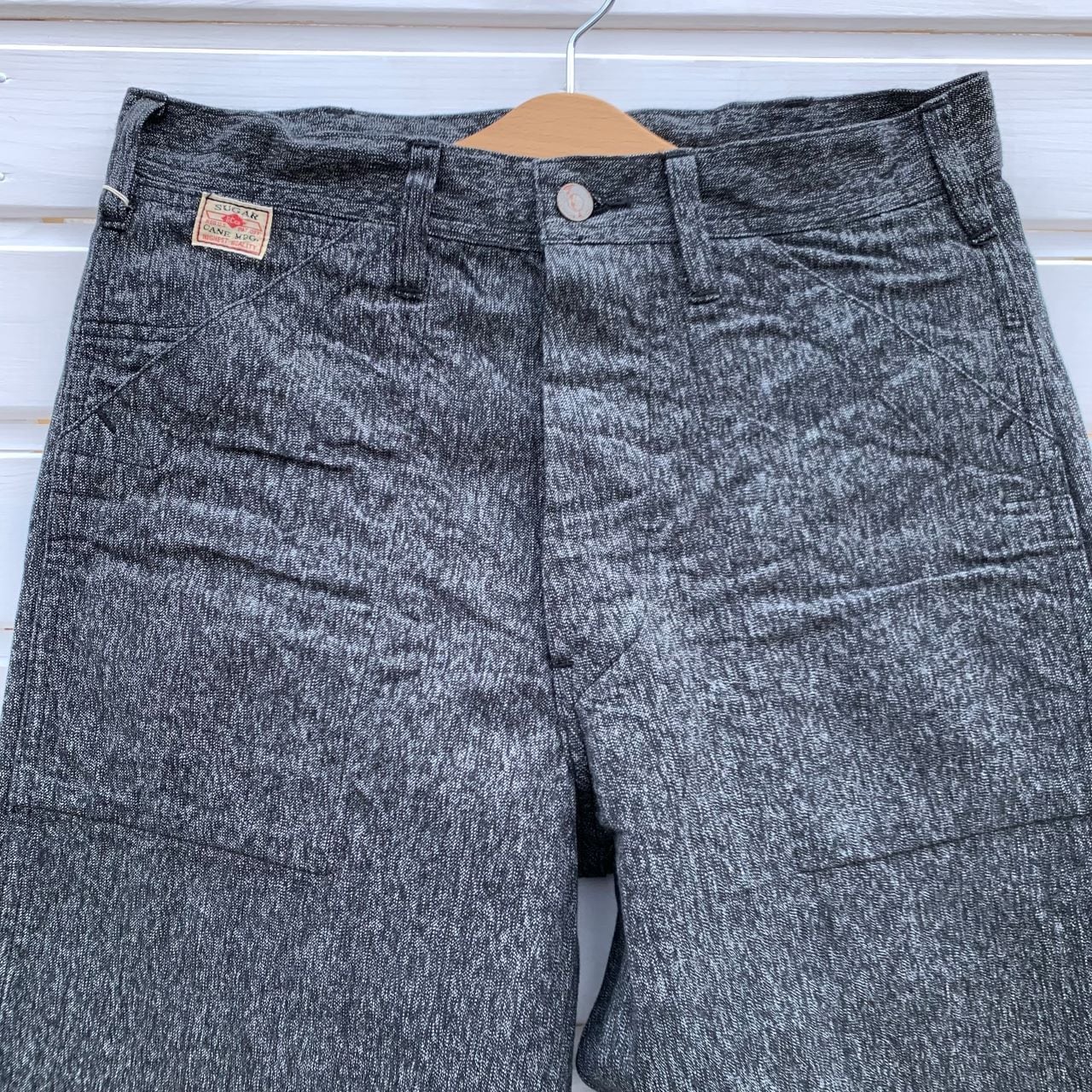 SUGAR CANE 9oz. BLACK COVERT ENGINEER PANTS | Jeans Shop 3rd Down