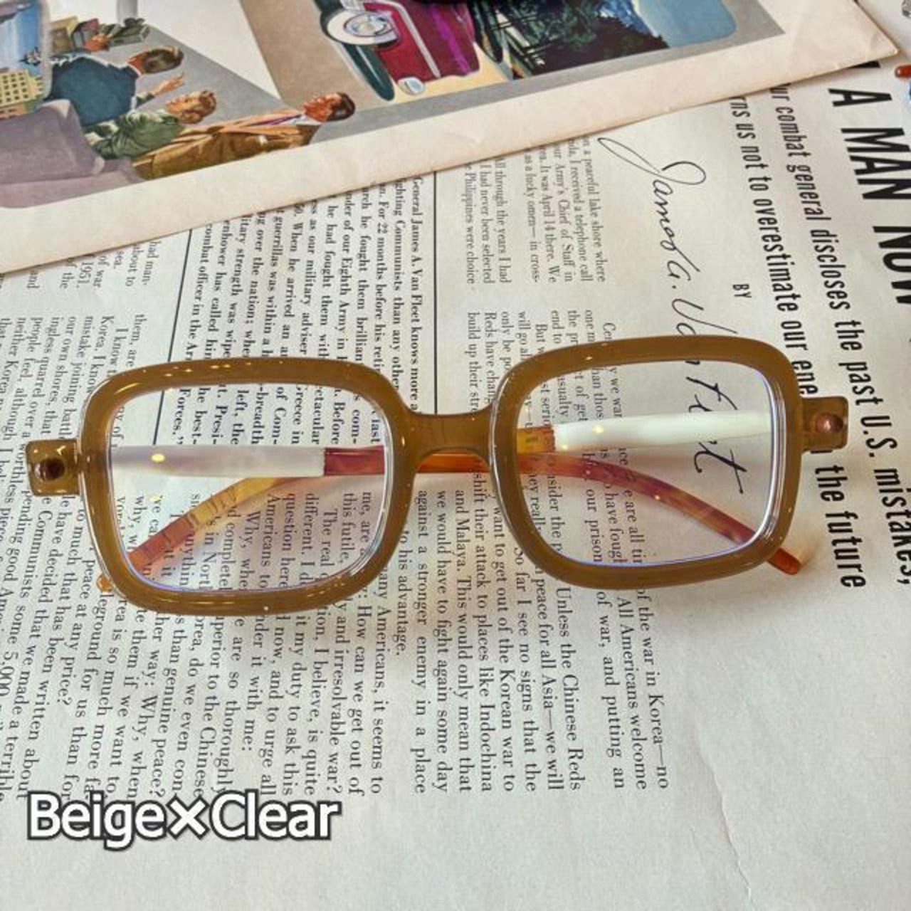TOPANGA Accessory Bicolor Square Sunglasses　7types