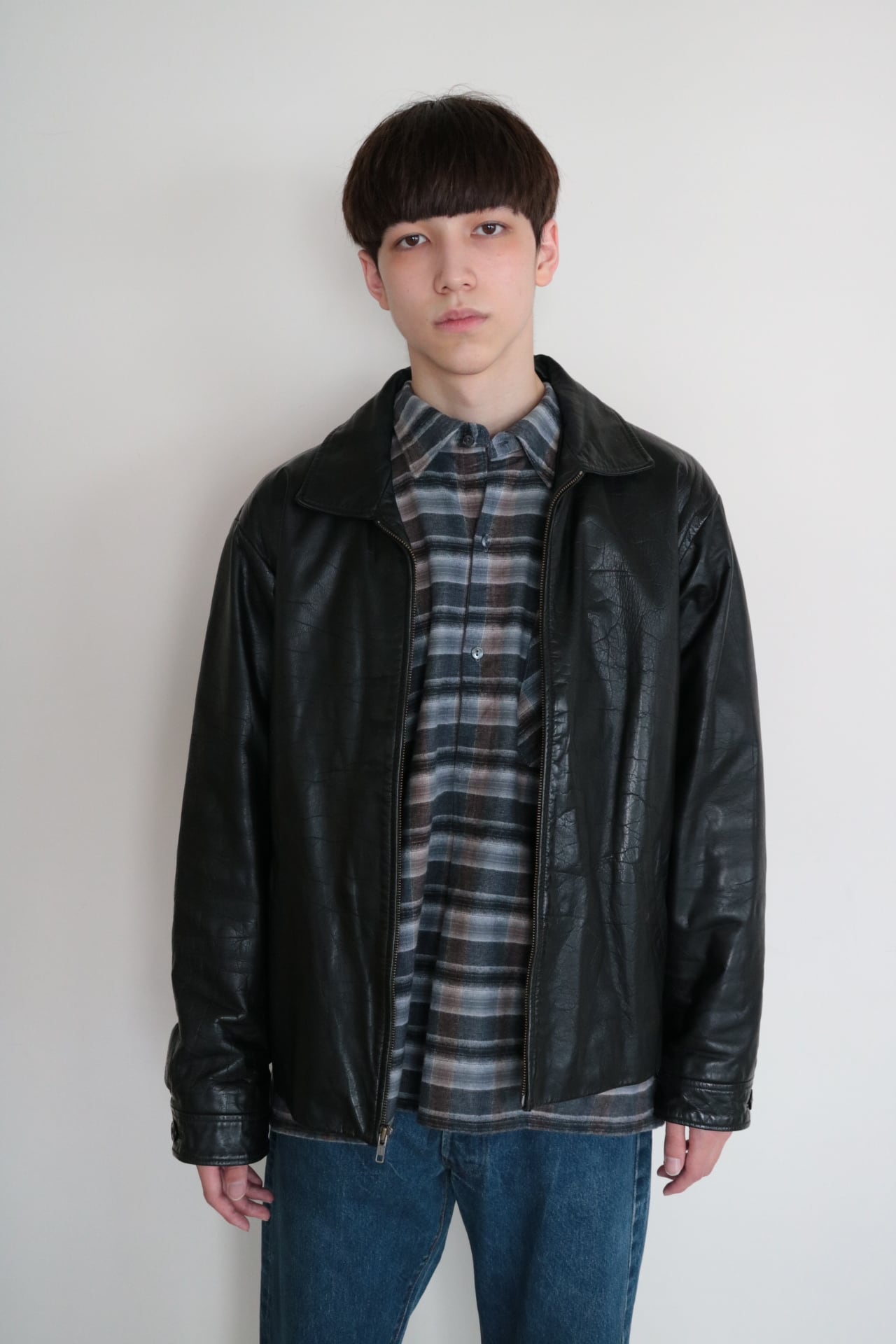 VINTAGE Old Gap 90s Leather coat