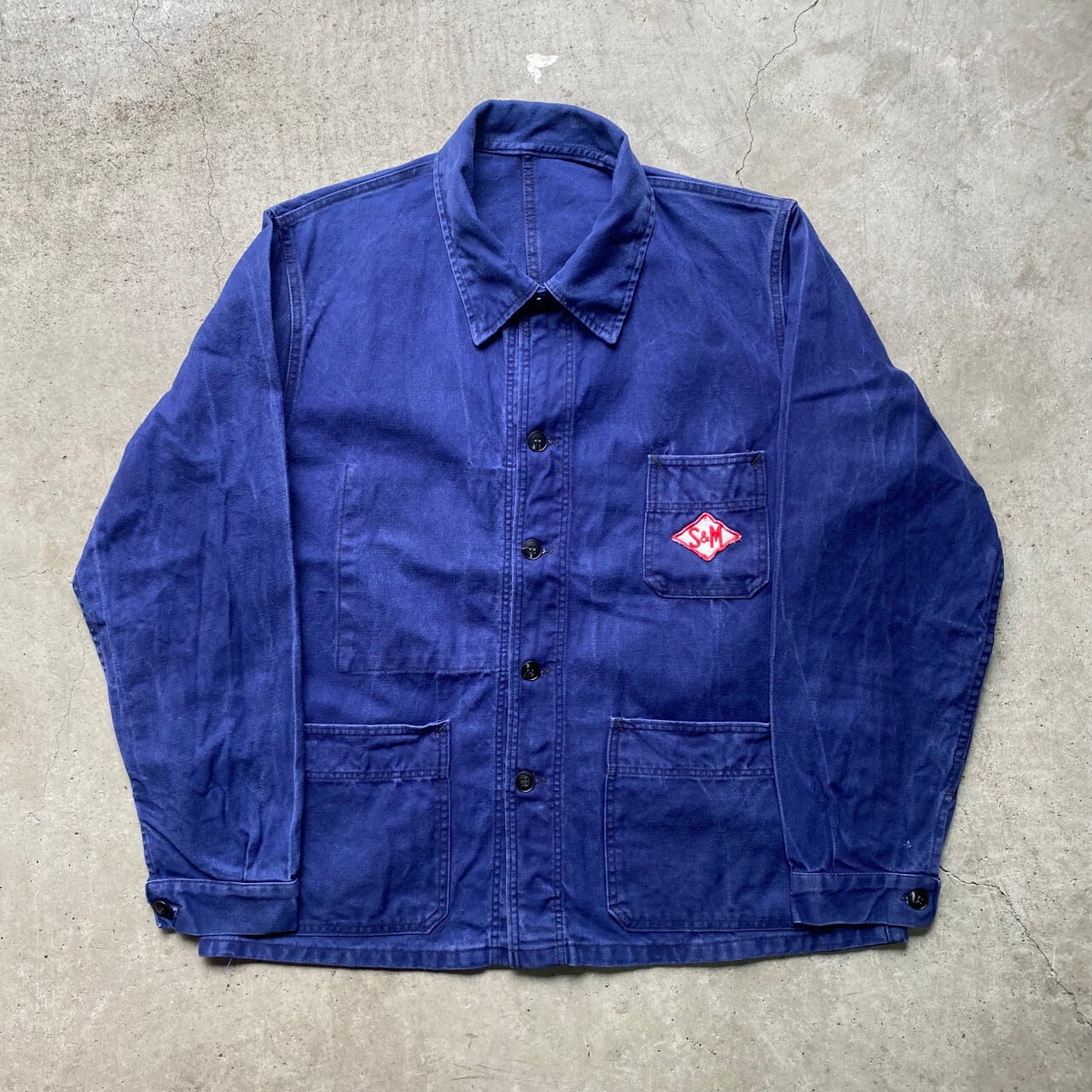 70s 80s ユーロ ワークジャケット カバーオール sanfor made in france SANFOR coveralls vintage jacket {フランス製 SANFOR
