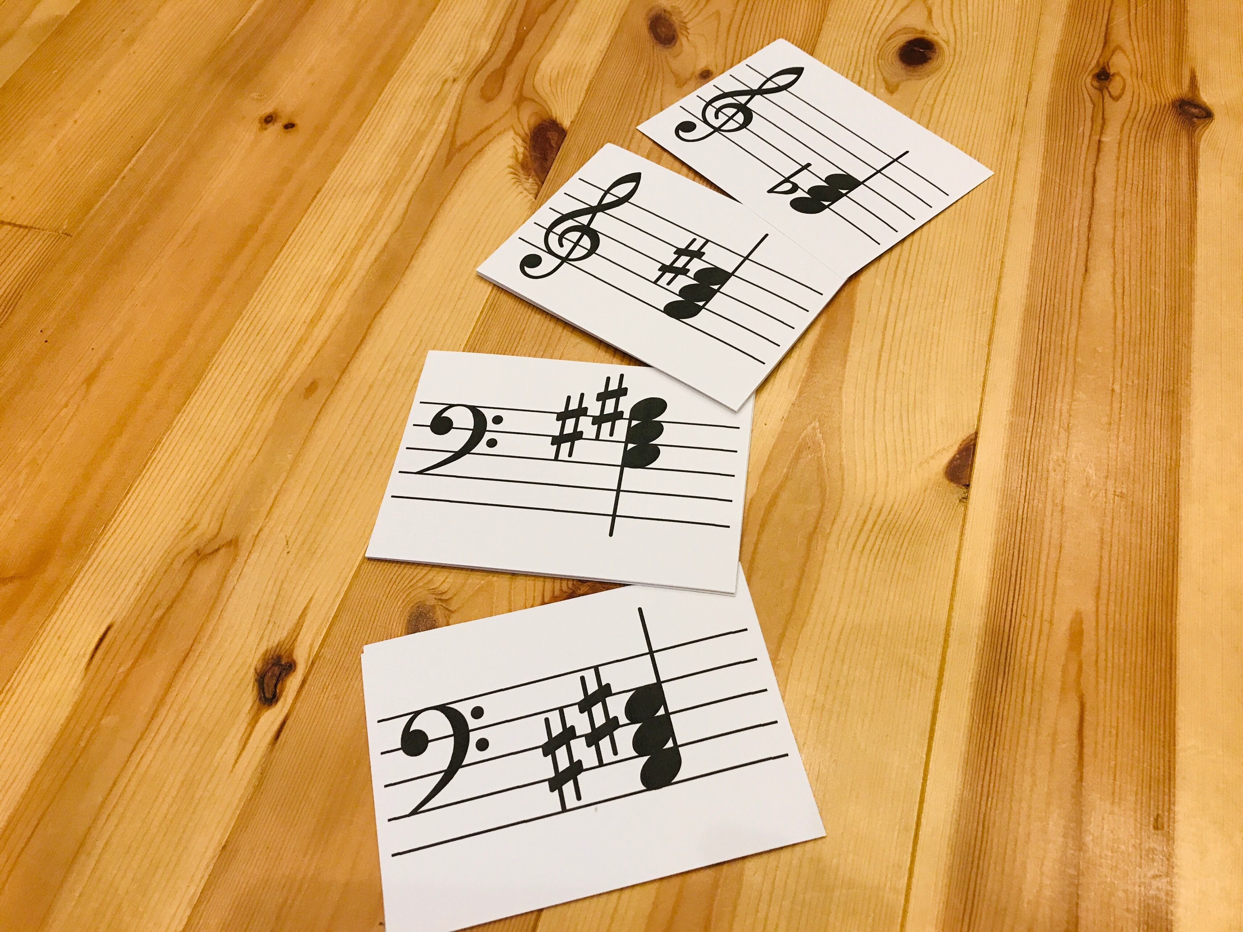 増三和音カード | 【ピアノ・リトミック♪レッスングッズ】Ricoスタ工房