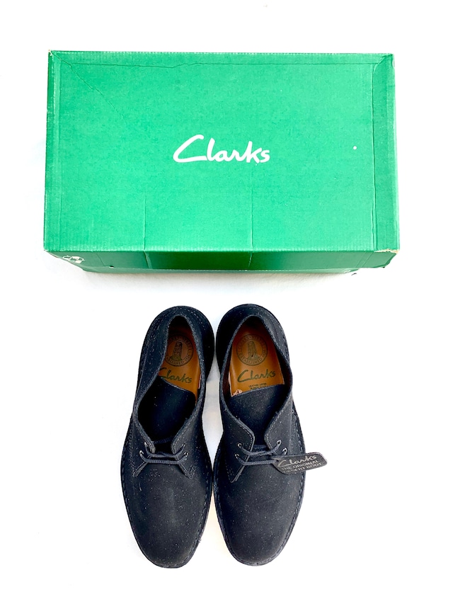 90’s England made D.stock “Clark’s”  desert boots black suede 7