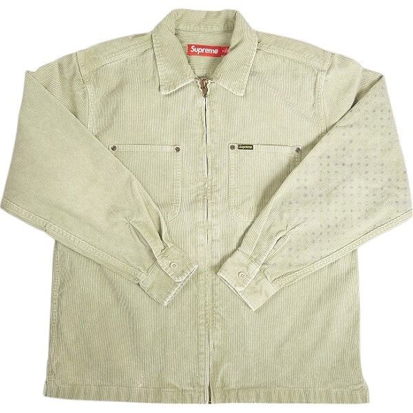 Supreme Washed Corduroy Zip Up Shirt Mタン