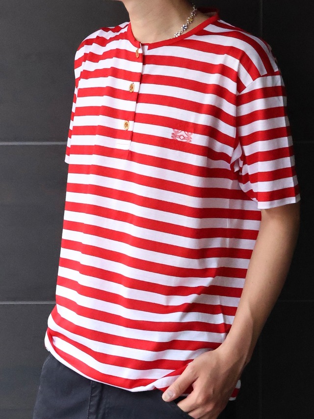 【loewe】border henley neck top