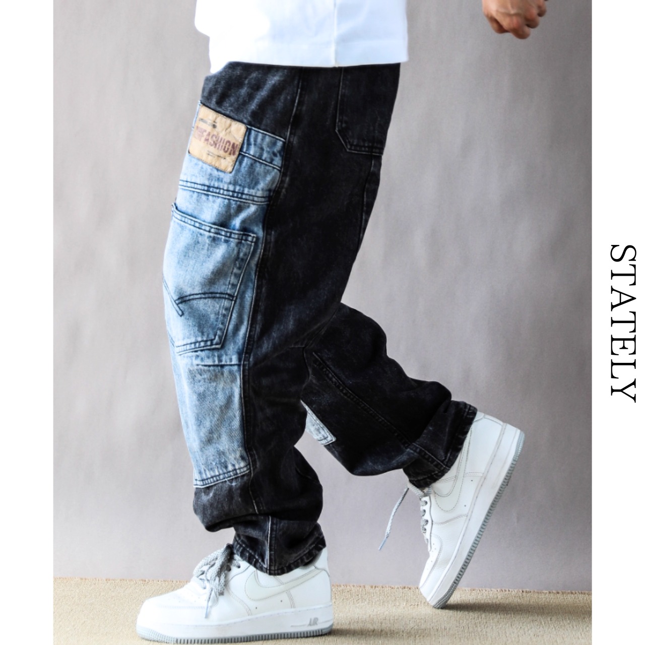 Patchwork Denim Cargo Pants_B29・画像7