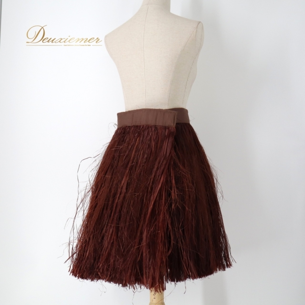 フラダンス 衣装 モレ ブラウン系 腰みの ショート丈 スカート タヒチアン 茶 こげ茶 ハワイアン アロハ フラ ダンス レッスン 練習 ナチュラル 軽やか ダークブラウン タヒチアンダンス スカートコスチューム フラダンス衣装 ダンス衣装 衣装セット ダンス練習服 カジュアルスタイル シンプルデザイン