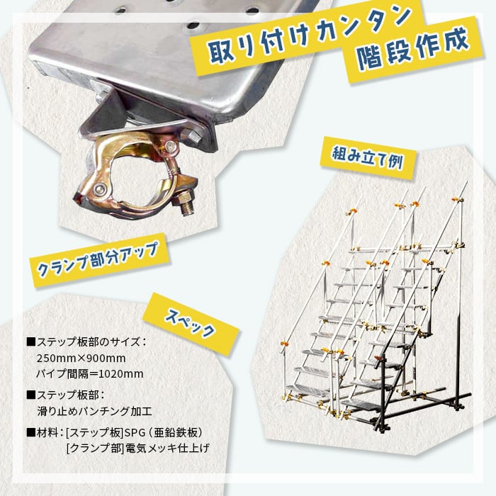 自在ステップ パンチングタイプ 7枚セット 250×900mm スーパーステップ