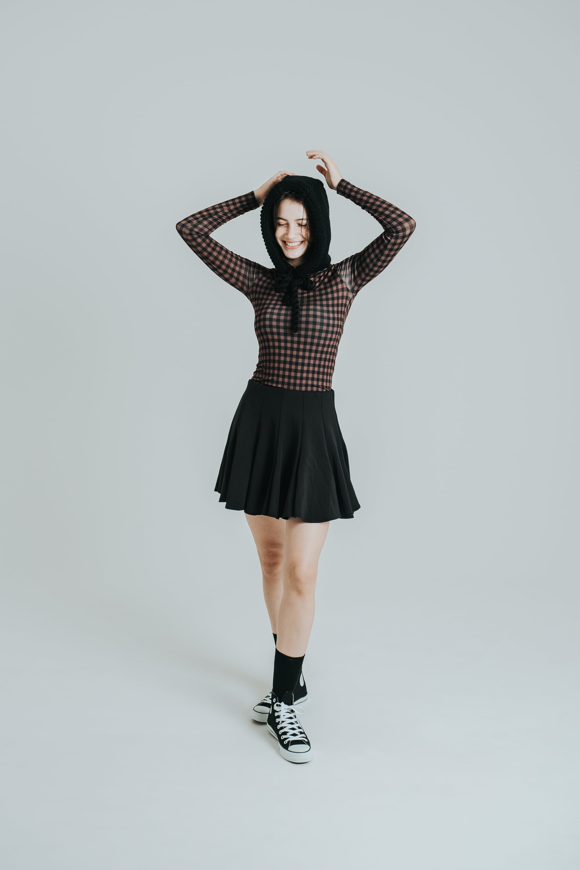 CHECK HALFZIP TOP(BRN) | ENTI