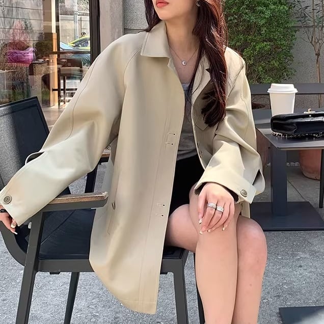 Aラインショートトレンチコート 1color AOJ0044