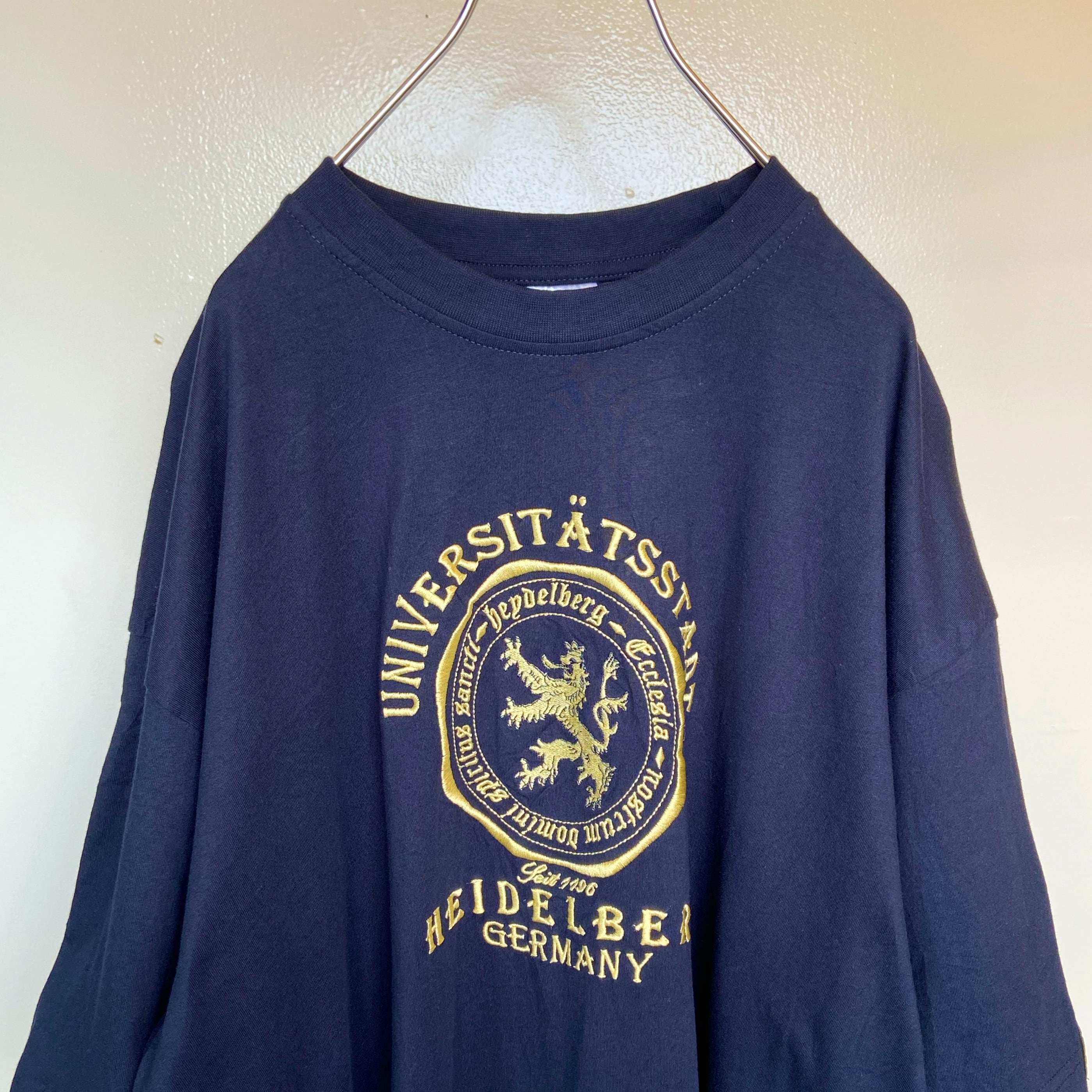 90s 古着 デカロゴ 刺繍 デザインTシャツ オーバーサイズ