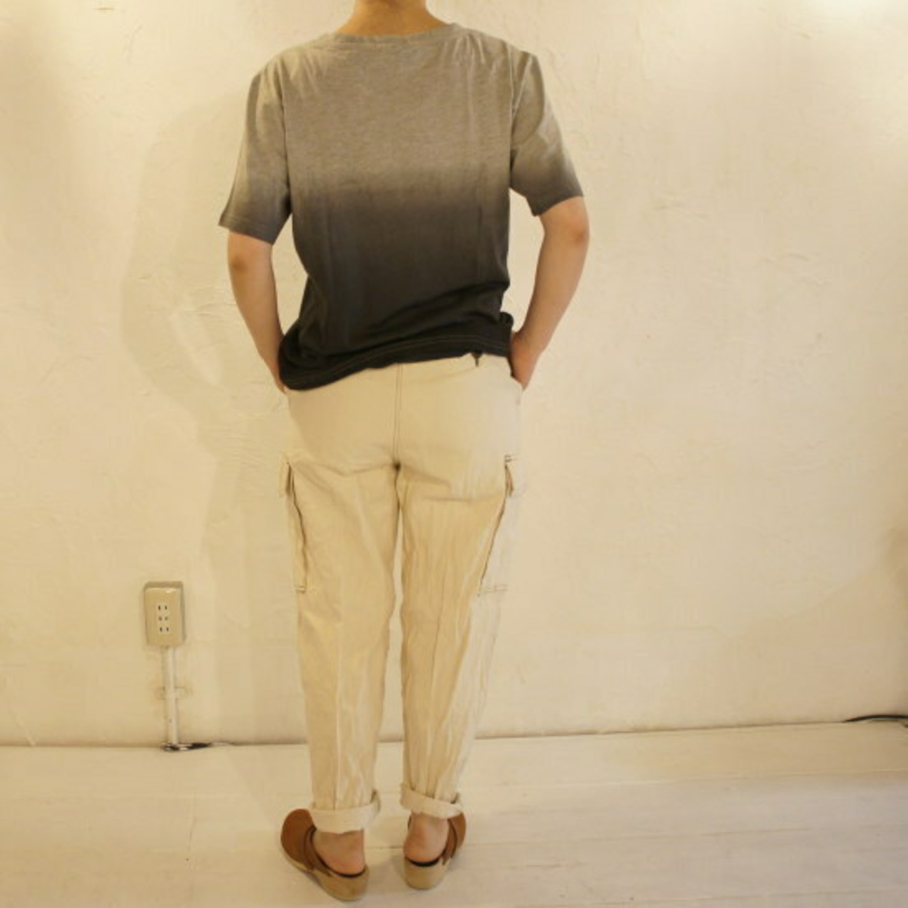 TOPANGA fashion　グラデーションTシャツ　グレー