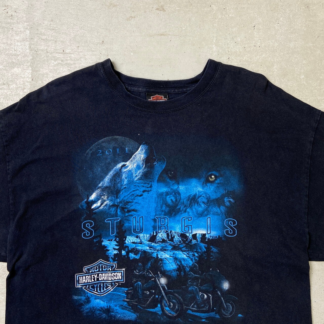 Harley-Davidson ハーレーダビッドソン Tシャツ 両面プリント オオカミ 