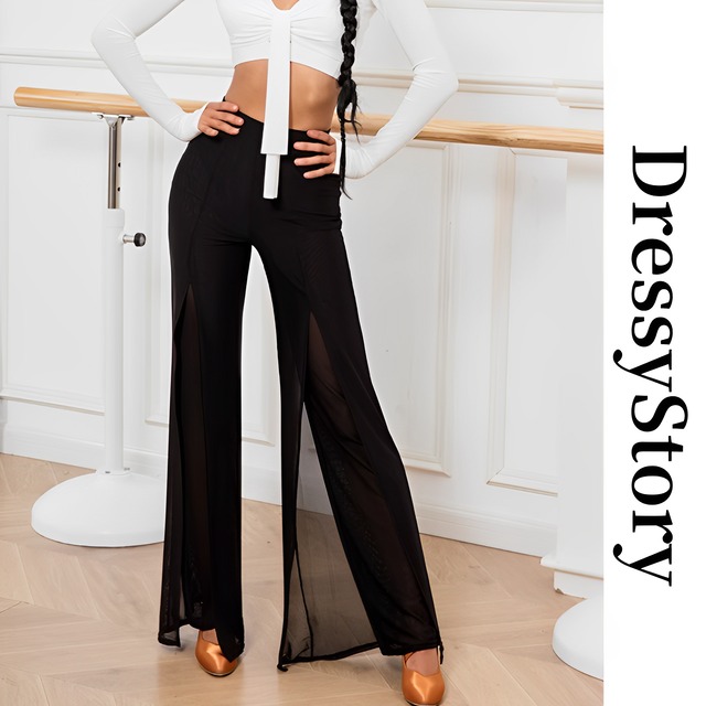 シアー スリット レオパードデザイン パンツ ds0275