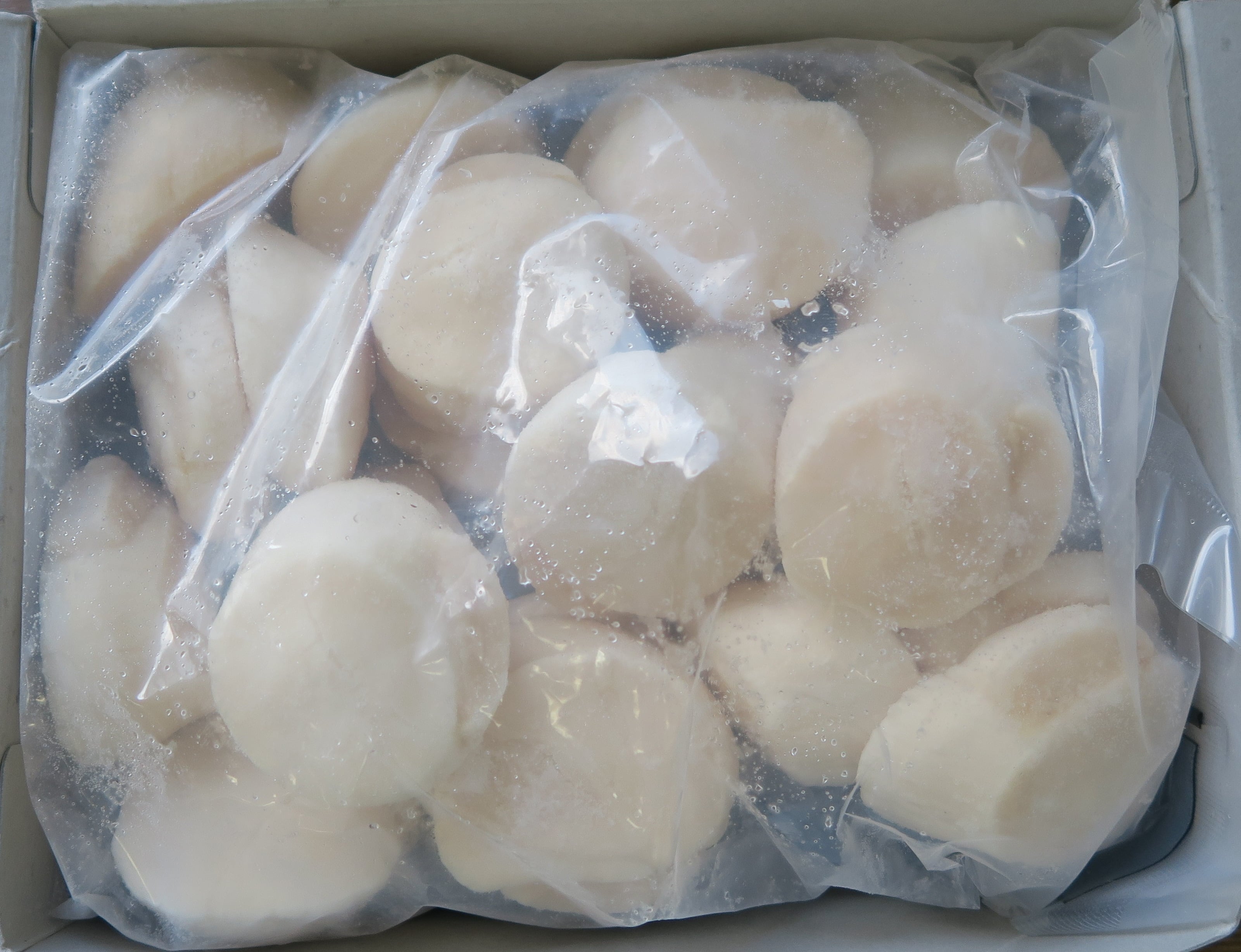 ミニ大通食品館（東日本フーズ）　でっかい大粒Ｌ玉　北海道産刺身用帆立貝柱（２１～２５粒）１ｋｇ（化粧箱入）