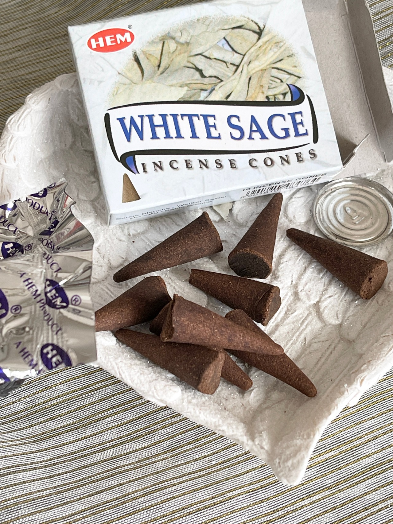 ヘムインセンス ホワイトセージ インセンス コーン White Sage - Hem Incense Conesの画像05