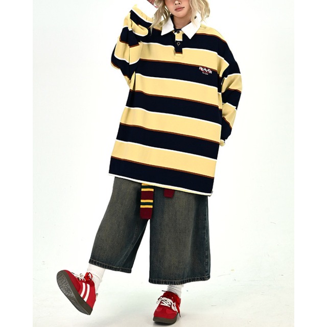 colored rugby shirt　カラーラガーシャツ　J1332